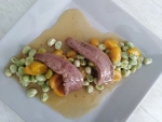 Aiguillettes de canard aux quetsches (Picard)